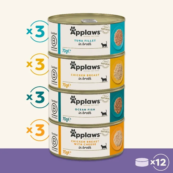Applaws Variety Multipack Wet Cat Food Tins 70g x 12 Online