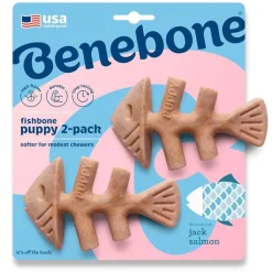 Benebone Fishbone Double Pack Dog Chew Puppy Best