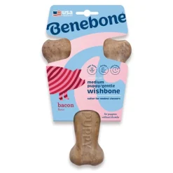 Benebone Puppy Wishbone Bacon Dog Chew Best