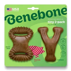 Benebone Tiny Bacon Dental Chew and Wish Bone Dog Chew Double Pack Clearance