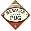 Magnet & Steel Beware Of The Pug Cast Iron Oval Sign Discount