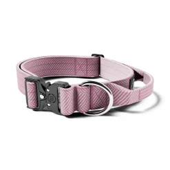 BullyBillows Bully Billows Comfort Dog Collar Herringbone Pink Clearance
