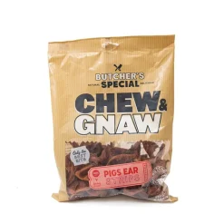 Great & Small Butcher's Special Chew & Gnaw Pigs Ear Strips Dog Treats New