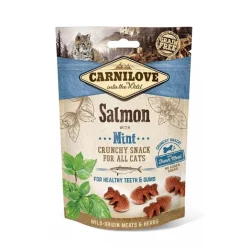 Carnilove Crunchy Cat Treats Salmon with Mint 50g New