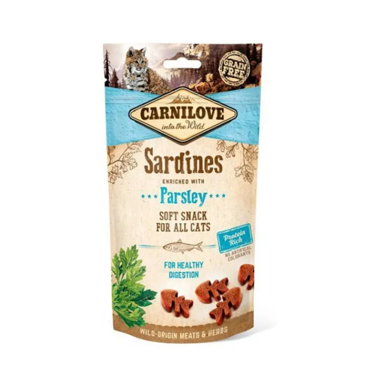 Carnilove Semi Moist Cat Treats Sardine with Parsley 50g Hot