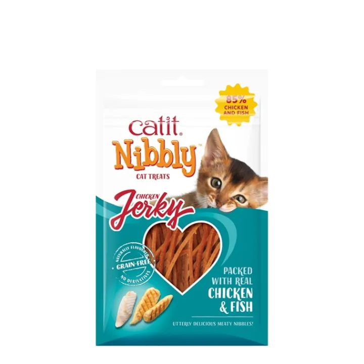Catit Nibbly Jerky Chicken & Fish 30g Clearance