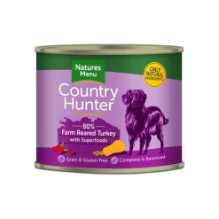 Natures Menu Country Hunter Dog Farm Reared Turkey Wet Dog Food 600g Best