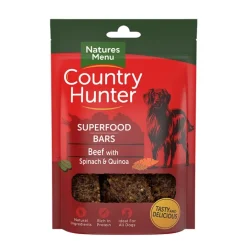 Natures Menu Country Hunter Superfood Bar Beef with Spinach & Quinoa 100g Clearance