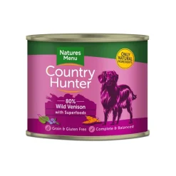 Natures Menu Country Hunter Wild Venison Tin Wet Dog Food 600g Clearance