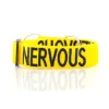Dexil NERVOUS Awareness Dog Collar New