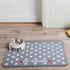 Pet Rebellion Dinner Mate Dotty Grey Feeding Mat Best