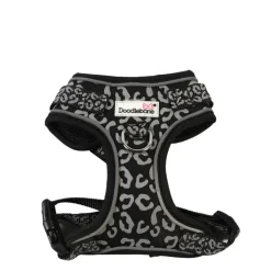 Doodlebone Adjustable Airmesh Dog Harness Coal Leopard Best