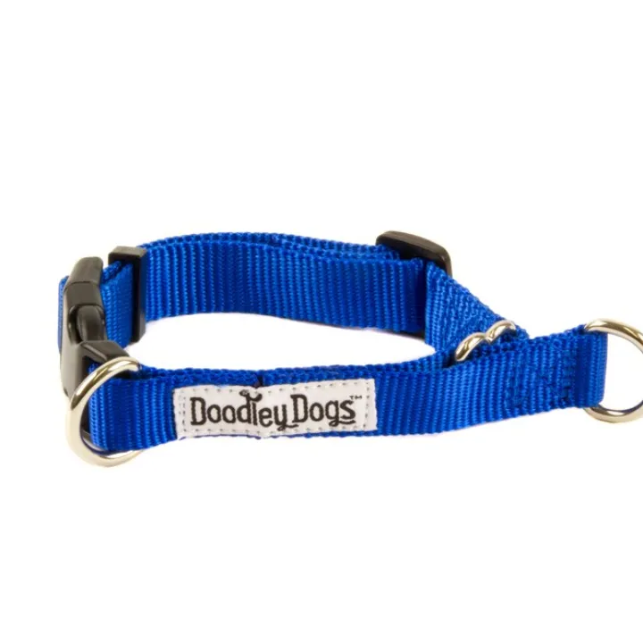 Doodley Dogs Blue Plain Nylon Dog Collar Sale