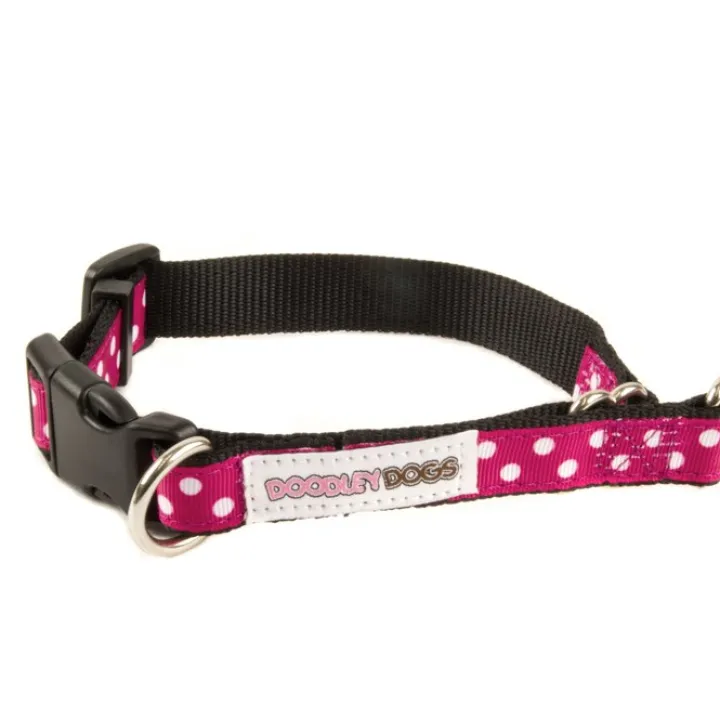 Doodley Dogs Pink Ribbon Dog Collar Clearance