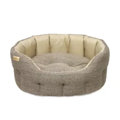 Earthbound Traditonal Tweed & Waterproof Round Dog Bed Beige Online