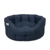 Earthbound Traditonal Tweed & Waterproof Round Dog Bed Midnight Blue Sale