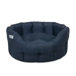 Earthbound Traditonal Tweed & Waterproof Round Dog Bed Midnight Blue Sale