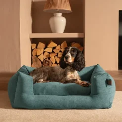 Fantail Basket Snooze Mellow Peacock Blue Dog Bed Clearance