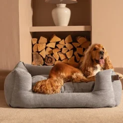 Fantail Basket Snooze Mellow Pearl Grey Dog Bed Online
