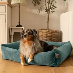 Fantail Basket Snug Mellow Peacock Blue Dog Bed Outlet