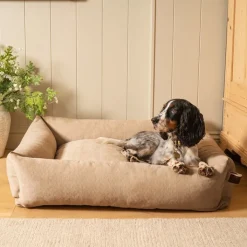 Fantail Basket Snug Mellow Oat Beige Dog Bed Outlet