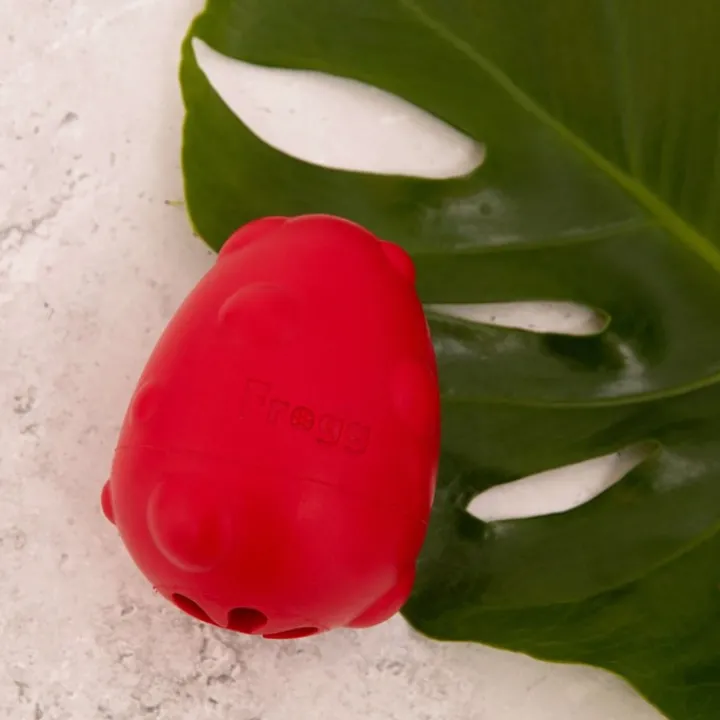 Frogg Egg Red Tough Dog Toy Fashion