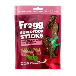 Frogg Superfood Sticks with Beef & Spinach Dog Treats 100g Clearance
