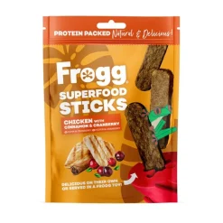 Frogg Superfood Sticks with Chicken, Cranberry & Cinnamon Dog Treats 100g Best