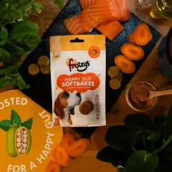 Frozzys Salmon, Carrot and Tumeric Softbake Dog Treats New