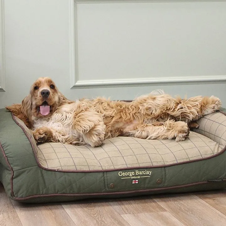 George Barclay Country Dog Sofa Bed Olive Green Medium Fashion