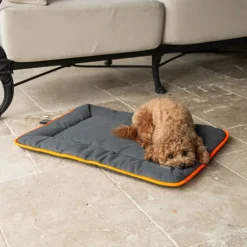 Great & Small Active Crate Dog Mat Grey with Orange Trim Outlet