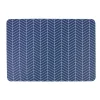 Great & Small Basic Food Pet Mat Blue Zigzag Fashion