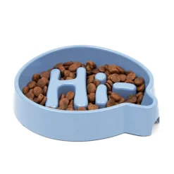 Great & Small Blue Slow Down Hi! Pet Bowl Best
