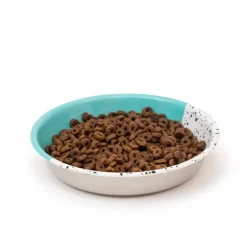 Great & Small Blue Speckle Cat Food Dish Discount