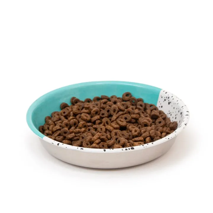 Great & Small Blue Speckle Cat Food Dish Discount