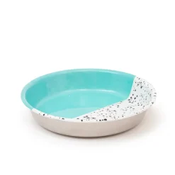 Great & Small Blue Speckle Cat Food Dish Discount