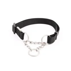 Great & Small Classic Combi Dog Collar Black Clearance
