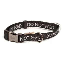 Great & Small Classic Do Not Feed Dog Collar Black Discount