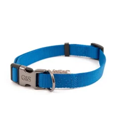 Great & Small Classic Plain Dog Collar Blue Sale