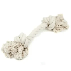 Great & Small Cotton Rope Bone 2 knots Dog Toy New