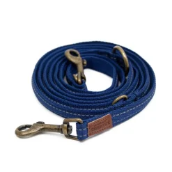 Great & Small Country Adjustable Dog Lead Indigo Blue Outlet