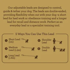 Great & Small Country Adjustable Dog Lead Orchid Pink Best