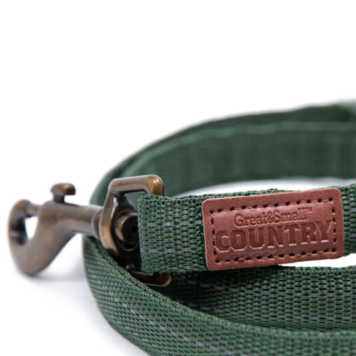 Great & Small Country Dog Lead Forest Green Best