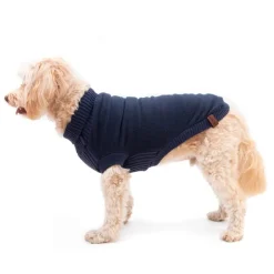 Great & Small Country Fleece Jumper Navy Dog Coat Sale
