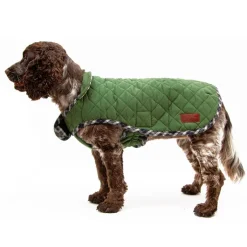 Great & Small Country Quilted Dog Coat Plaid/Green New