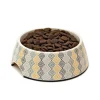 Great & Small Cream Diamond Melamine Pet Bowl Best