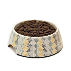 Great & Small Cream Diamond Melamine Pet Bowl Best