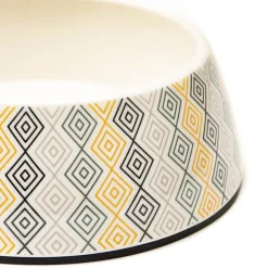 Great & Small Cream Diamond Melamine Pet Bowl Best