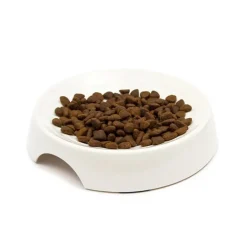 Great & Small Cream Melamine Ripple Cat Bowl Sale