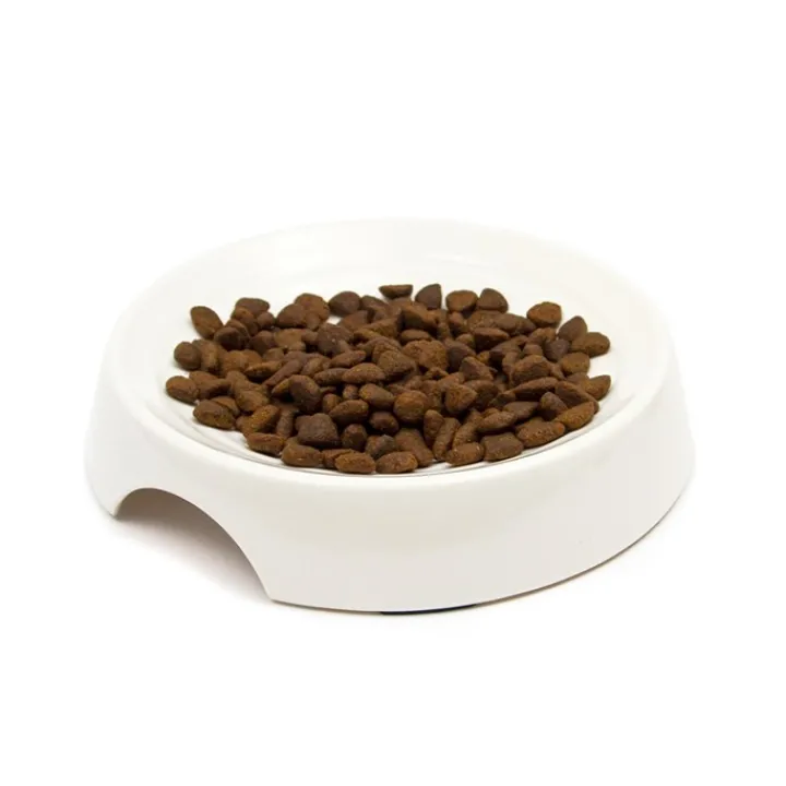 Great & Small Cream Melamine Ripple Cat Bowl Sale